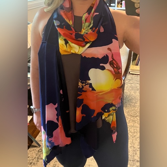 By Vinnik Italian Stretch Chiffon in Citro Print - Picture 6 of 6